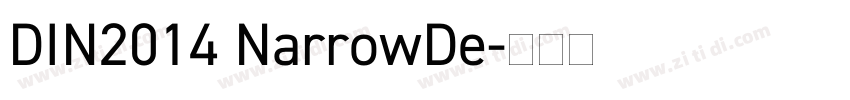 DIN2014 NarrowDe字体转换